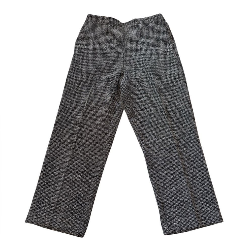 Alfred Dunner Women’s Petite Black & White Elastic Waist Pants Trousers Size 12